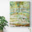 Bridge over a Pond of Water Lilies with Black Cat by Claude Monet - 1 Piece Wrapped Canvas Wall Art-1498833014