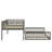 Full XL Over Queen Bunk Bed With Guardrails-887077598