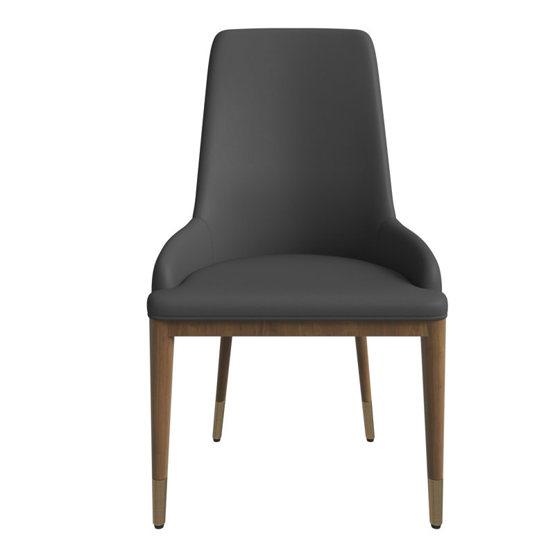 Chaise de salle à manger rembourrée Hildebrand, 1, Gris foncé
