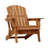 Oversize Wooden Outdoor Folding Adirondack Chair With Pre-Assembled Backrest & Seatboard, Wood Patio Chair For Garden Backyard Porch Pool Deck Firepit