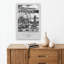 Coney Island Wonder Wheel Classic Vintage Abstract City Summer Wall Art Print 1 Piece Wrapped Canvas Wall Art-758442341
