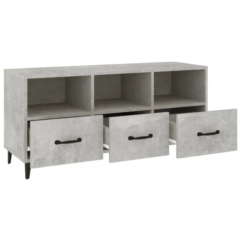 Unfinished TV Stand for TVs up to 43", Concrete Grey