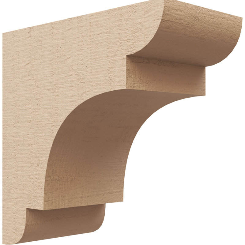 New Brighton cèdre brut grain de bois TimberThane Corbel, apprêté brun clair, H 8 po x l 4 po x P 8 po