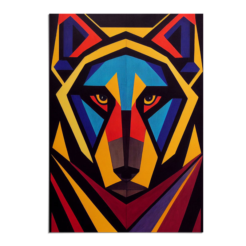 Wolf Art Abstract No.4 - Wall Art, Paper, 42cm H x 29.7cm W, No Matte