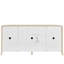 Velora 73" Wide White Oak Finish Multi-Functional Sculptural Modern Traditional Credenza