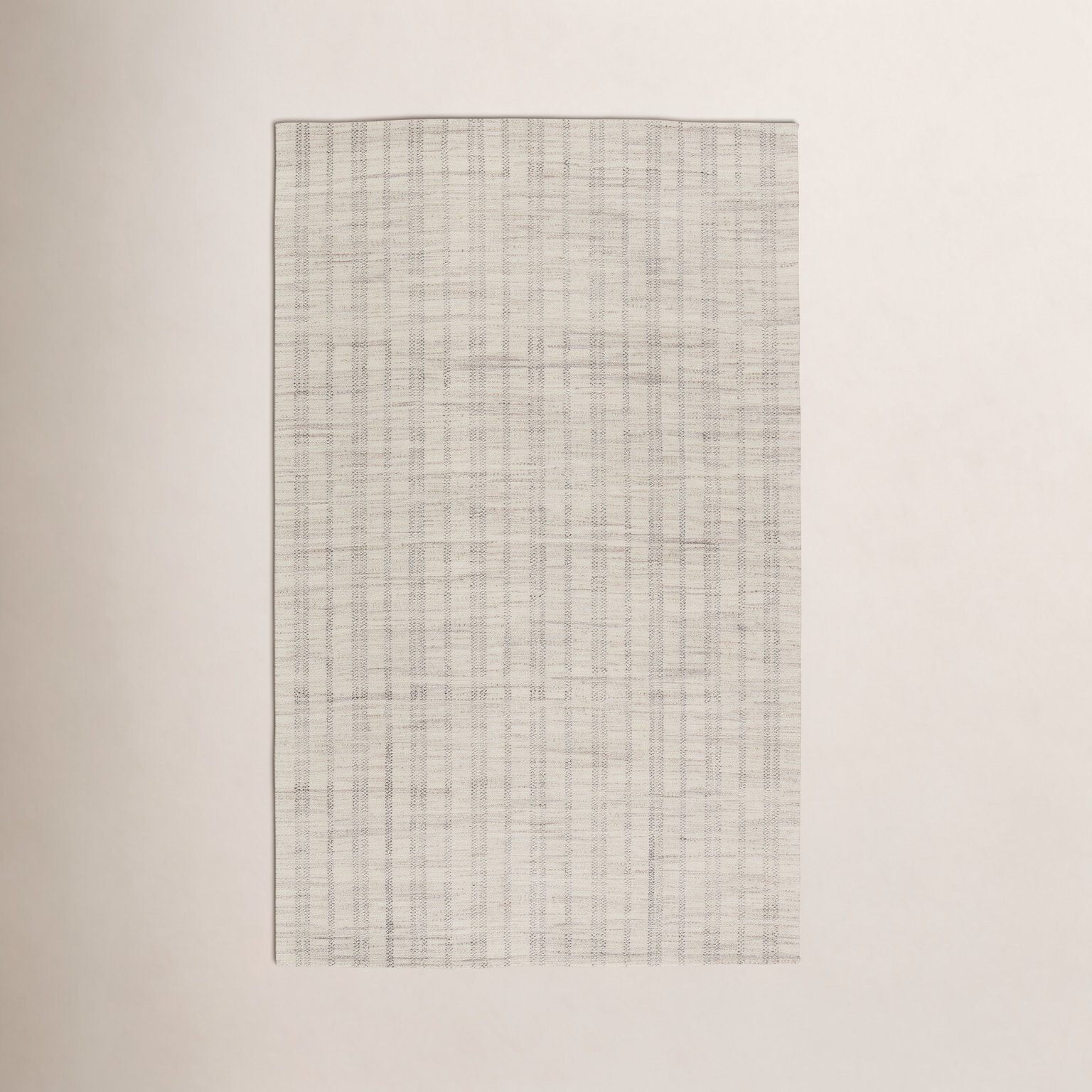 Ginevra Hand-Woven Striped Rug, Rectangle 8' x 10', Cream/Black