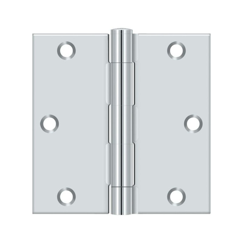 Steel Hinge, Polished Chrome