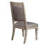 De 2 chaises glamour - Platine métallique, chaise d'appoint à dossier (2)