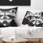 Coussin lombaire en costume d’animal raton laveur