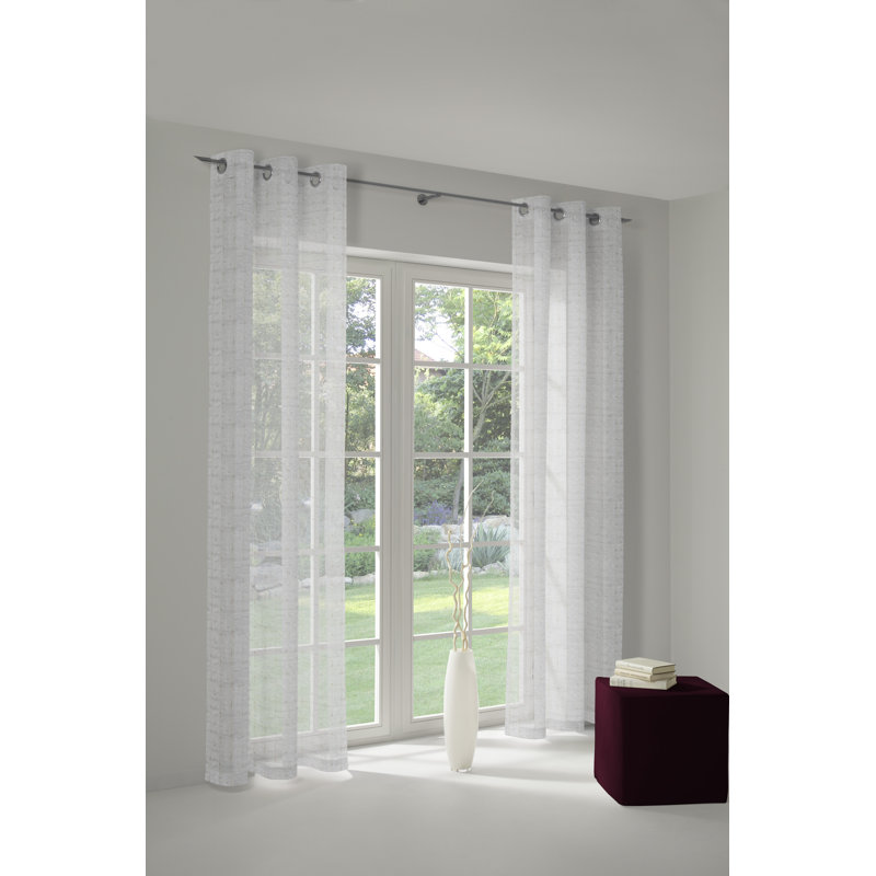 Viso Semi Sheer Curtain Single Panel, 300 W x 145 D cm