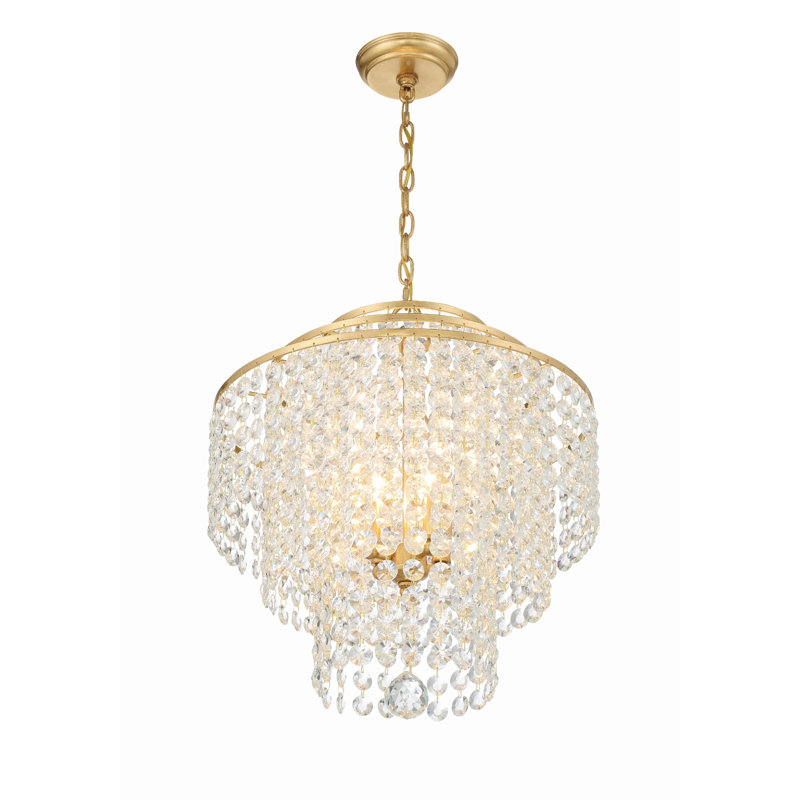 Lustre classique à 4 lumières Erefried, Or