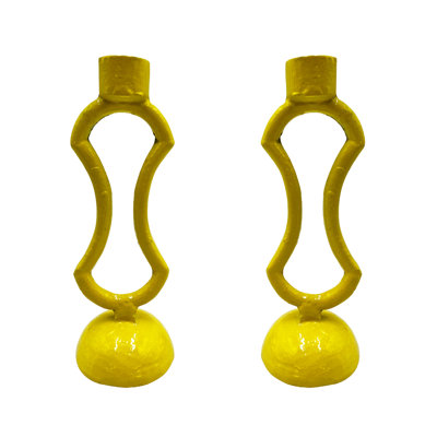 9" H Aluminum Taper Candlestick