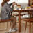 Brown Oval Solid Wood Dining Table-550693682