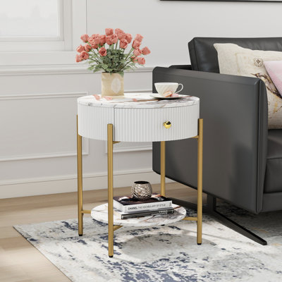 Woodville Side Table with Storage