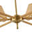 Modern 6-Light Adjustable Chandelier with Fabric Rattan Shades, Brown Metal Frame, Dimmable, ETL Listed, E12 Base