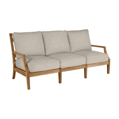 Haley Teak Patio Sofa with Cushions