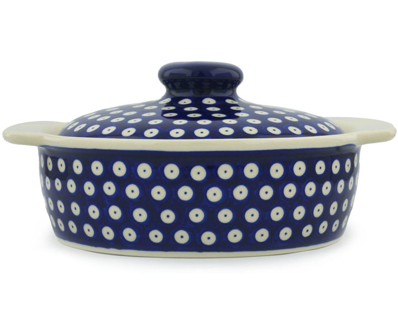 Polmedia Round Stoneware Casserole Bakeware