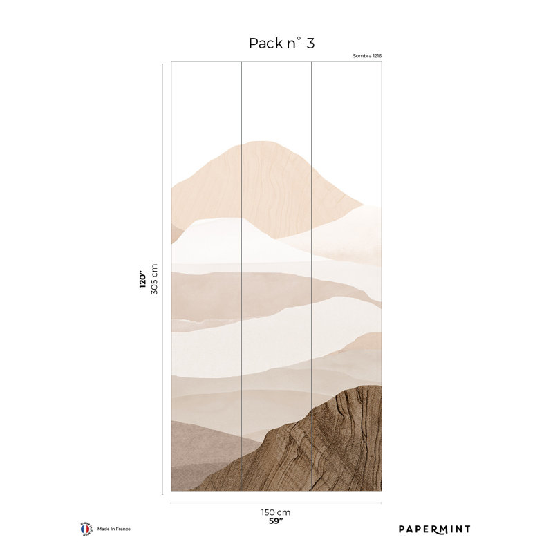 Montagne, lot de 3 Ashkum, Paquet de 3, Rose