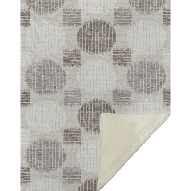 Jeté géométrique Addison Sherpa ASB900, Beige