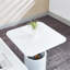 Ensemble de 2 tables basses carrées en panneau de fibres à densité moyenne blanches pour le salon