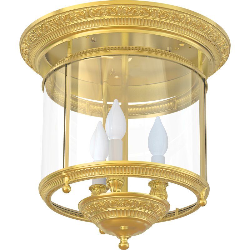 Flippen Flush Mount, Bright Gold