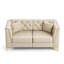 Canapé Chesterfield modulaire léger de luxe avec capitonnage à boutons et garniture en métal