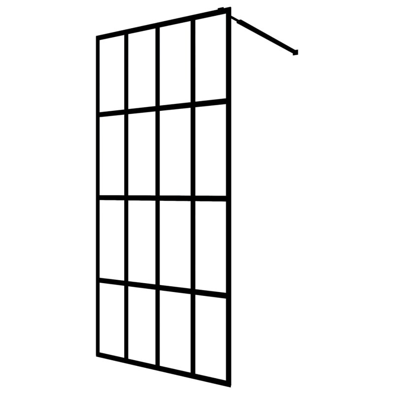Walk-in Shower Enclosure Bathroom Wall Panel Screen Tempered Glass, 46.5" W x 74.8" H, Frosted White