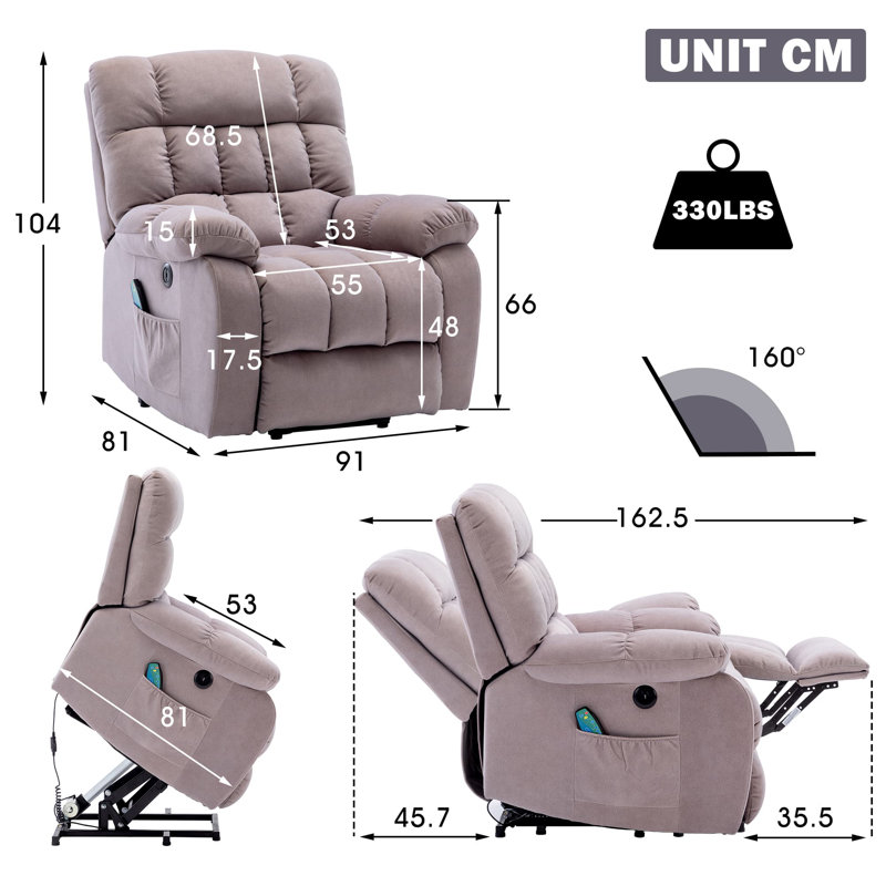 587.1cm Wide with Heated Cushion