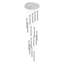 H132 po Lustre en cristal moderne à 16 lumières Sliver pour vestibule 2700k-6000k