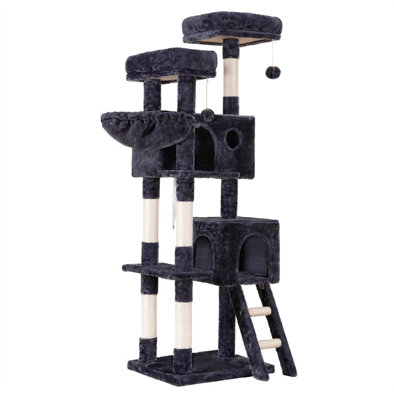 Etheldreda 61.02'' H Cat Tree, Dark Gray