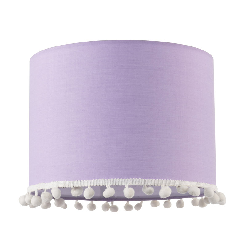 18cm H Fabric Drum Lamp Shade ( No Direct Attachment Method ) in Purple