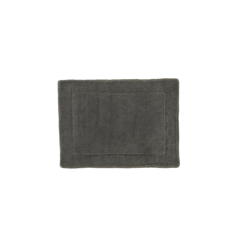 Cotton Reversible Bath Mat, Dark Gray