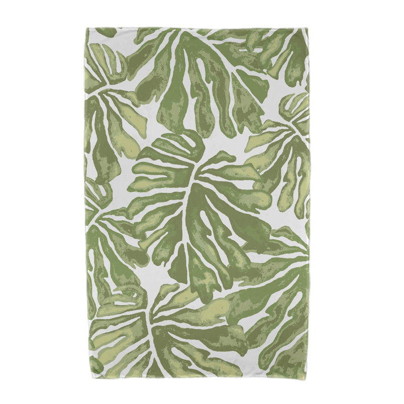 Serviette de plage en microfibre Elbert, Vert