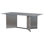 Teena 76-Inch Rectangular Mirrored Dining Table Silver