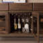Vitrine lumineuse en bois de style italien de luxe