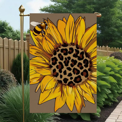Vintage Yellow Hanging Flag 12" X 18" (30 x 45cm) Walkway Shed