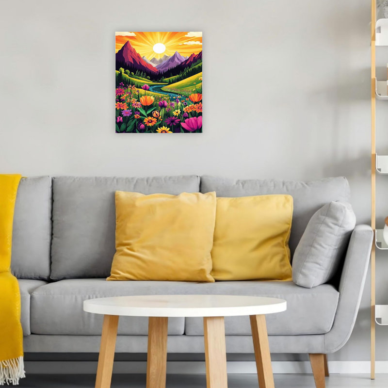 Art mural rétro sur toile 20 "x 24"