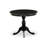 3 Piece Dining Table Set Contains 1 Dining Room Table and 2 Coffee Linen Fabric Dining Chairs Button Tufted Back with Nail Heads - Wire Brushed Black Finish-1300094736-1300094743-1333752358