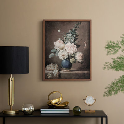 Reproduction florale vintage encadrée XCVII - bois massif