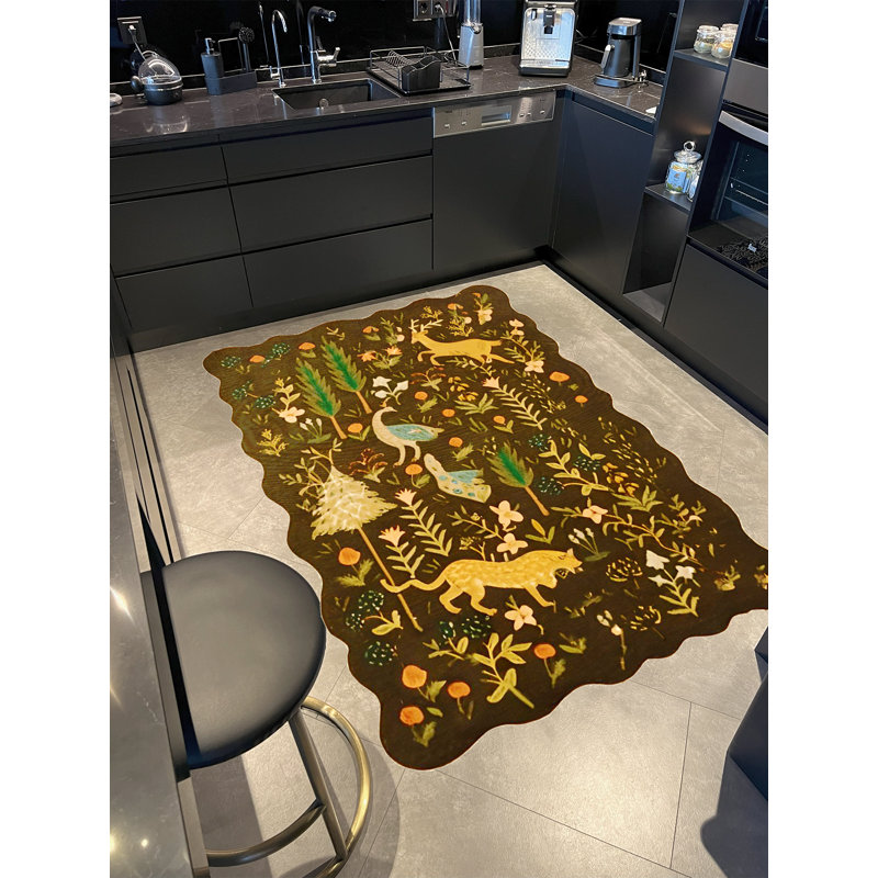 Tapis décoratif moderne et multicolore Shape Collection, Rectangle 4 pi 11,06 po x 7 pi 6,55 po