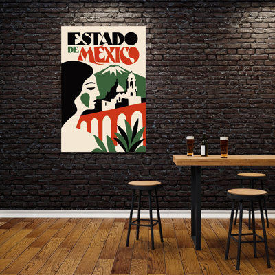Estado De Macxico Heritage Traditional Abstract Architecture Landscape Wall Art Print 1 Piece Wrapped Canvas Wall Art