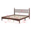 Lit plateforme en bois avec tête de lit en forme de gourde, lit plateforme de style rétro avec support à lattes en bois-205690176