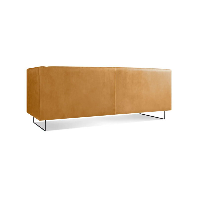 Bonnie Sofa, Camel Genuine Leather, 29" H x 72" W x 33" D