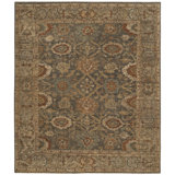 Hand-Knotted Gray/Beige Area Rug