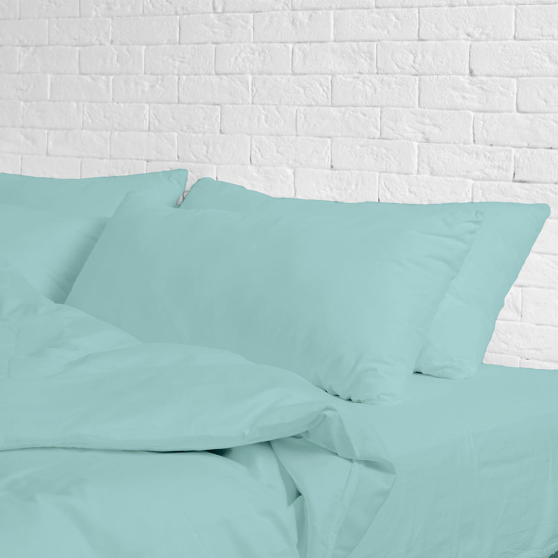 Ensemble de draps en micro-fibre, Aigue-marine, Double