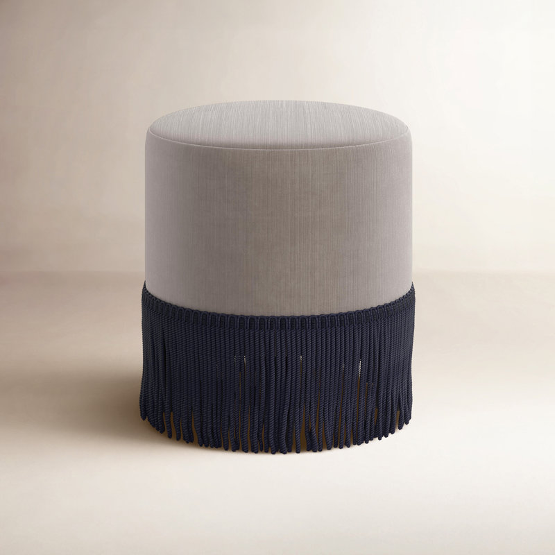 Repose-pieds Ann, Velours performance acier