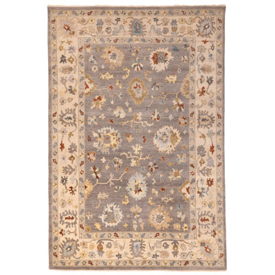 Modern Oushak Grey Rug 9'8" x 14'2"