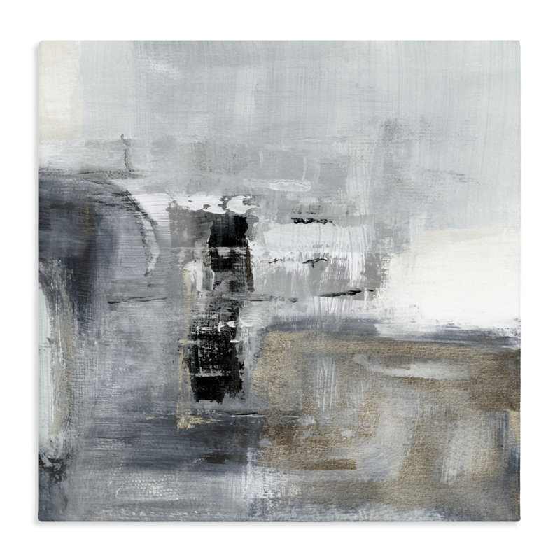 Toile abstraite monochrome Still Waters, conception par Susan Jill, H 36 po x l 36 po