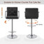 Ensemble de tabourets de bar pour 4, chaises de bar réglables avec accoudoirs, similicuir, pivotant à 360 °, tabourets à gaz pour cuisine-374075577-401989265
