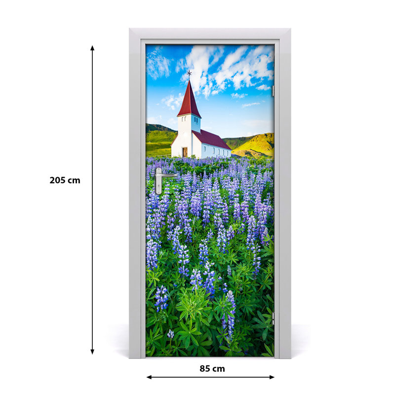 Flowers Church Door Decal